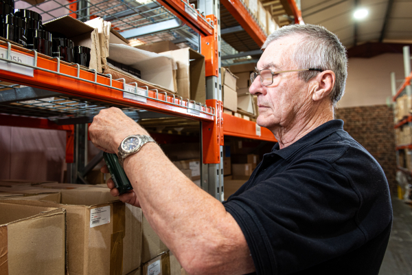 eCommerce fulfilment team member checking stock