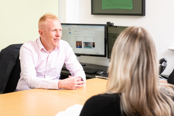 Employees talking about issues, problems and solutions in a meeting